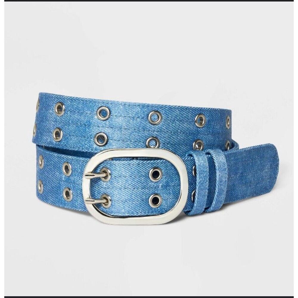 Wild Fable Women's Double Grommet Belt Blue S NWT